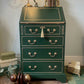 Vintage Green & Gold Writing Bureau Desk