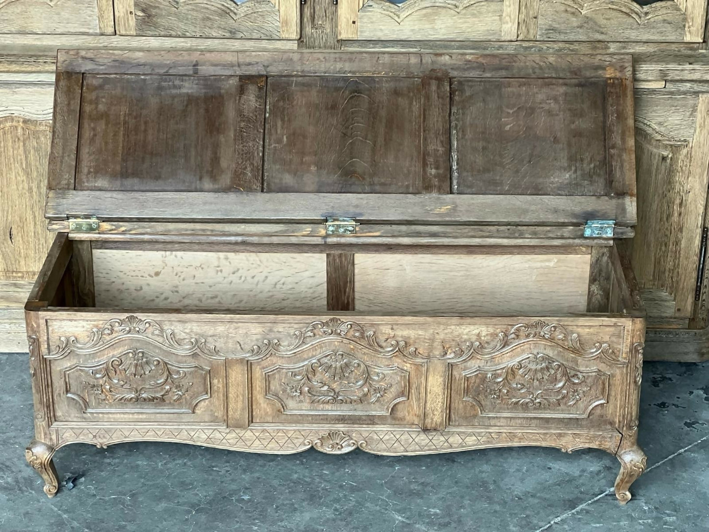 Pretty French Oak Coffer, 1800s