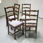 4 Webber Ladderback Dining Chairs with Grey Cushion Pads FREE UK Delivery*