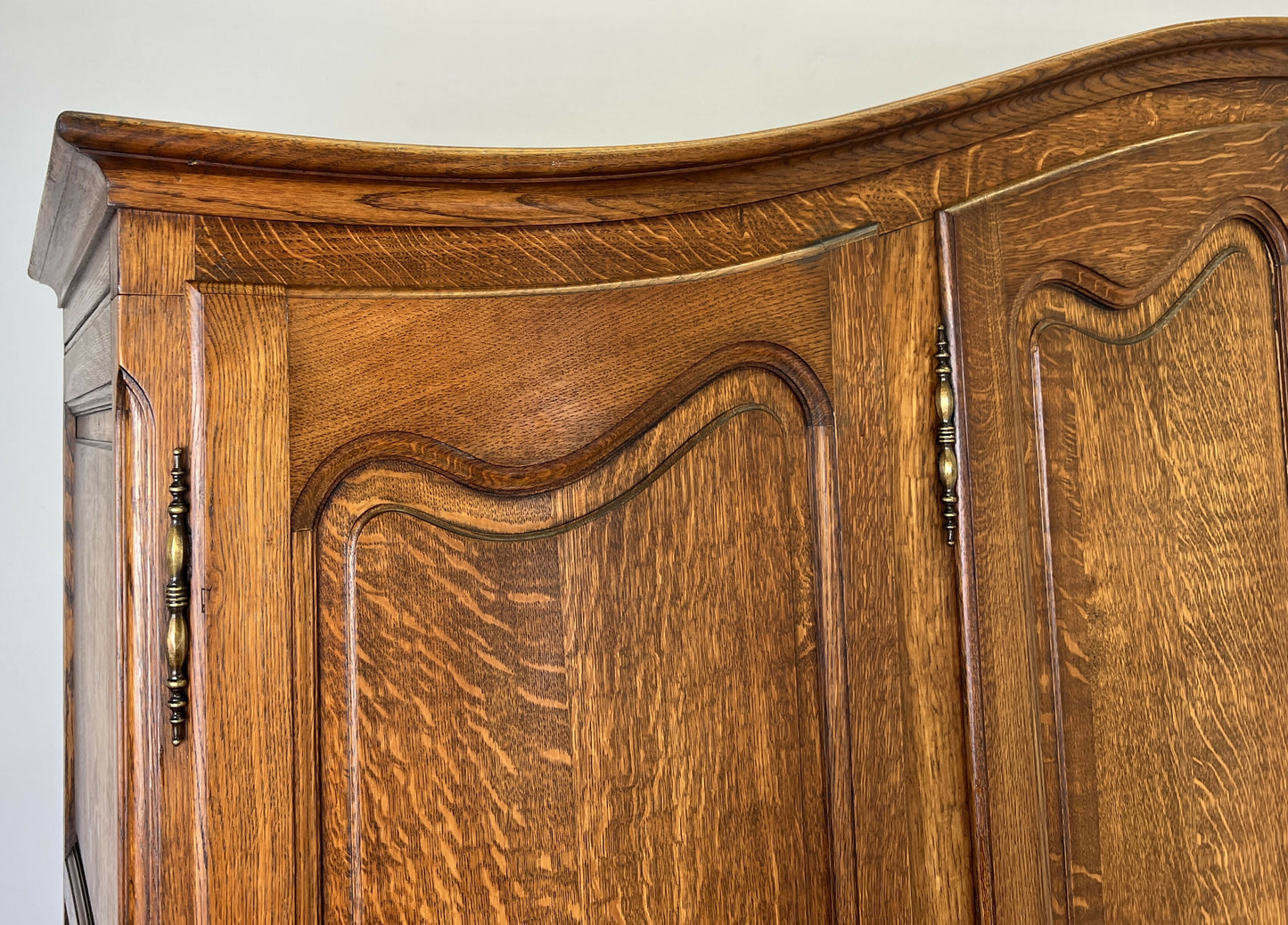 Wardrobe Vintage French Louis XVI Style Oak Four Door Carved Armoire LOT 6105