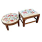 Pair of vintage needlepoint / tapestry footstools