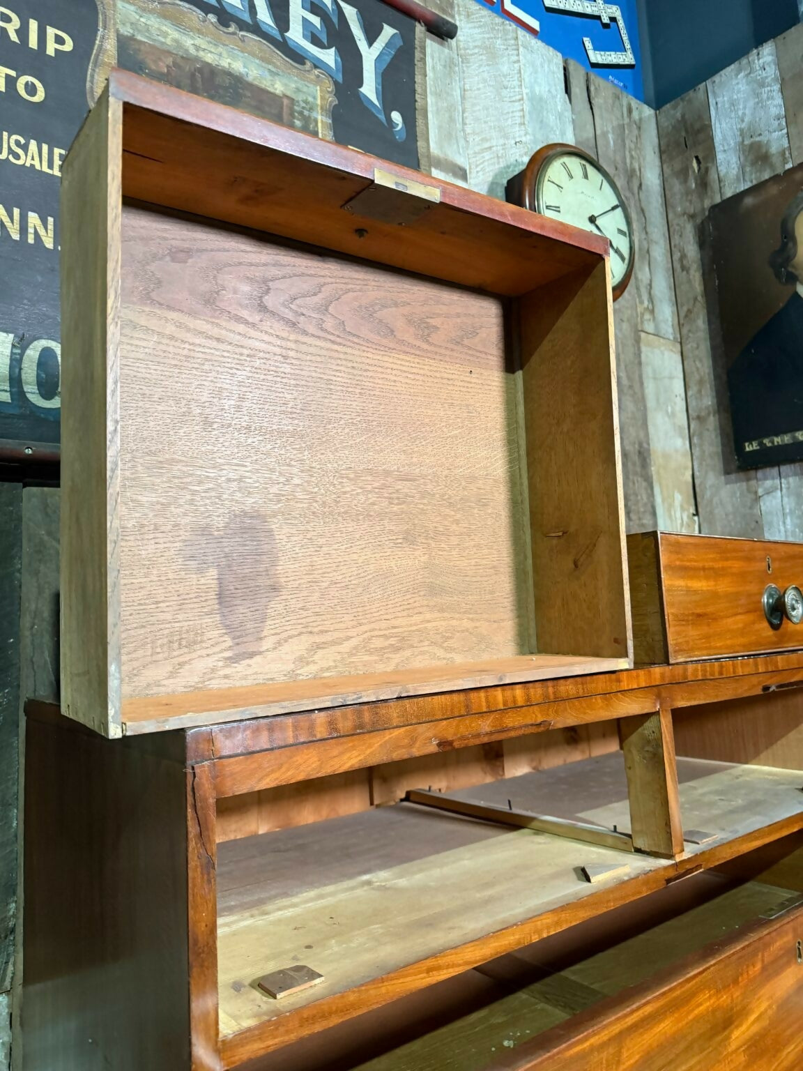 Antique Edwardian Mahogany Two over Three Chest of Drawers, c1900