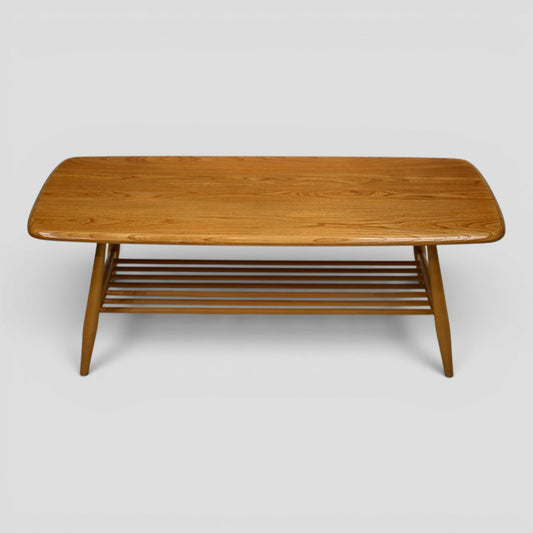 Ercol Occasional/Coffee Table Slatted Magazine Shelf #459 Light FREE Delivery*