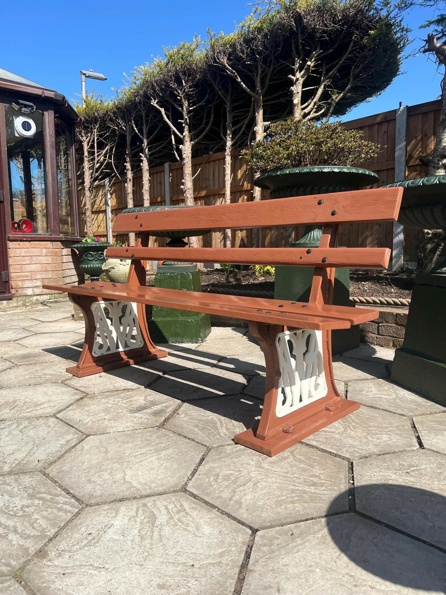 Original GWR Vintage Platform Bench – Vintage Railway Seating 178cm