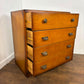 Vintage Oak Veneer Chest of Drawers