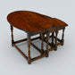 Old Charm Oval Nest of Tables in Tudor Brown Model 1990 VGC FREE UK Delivery