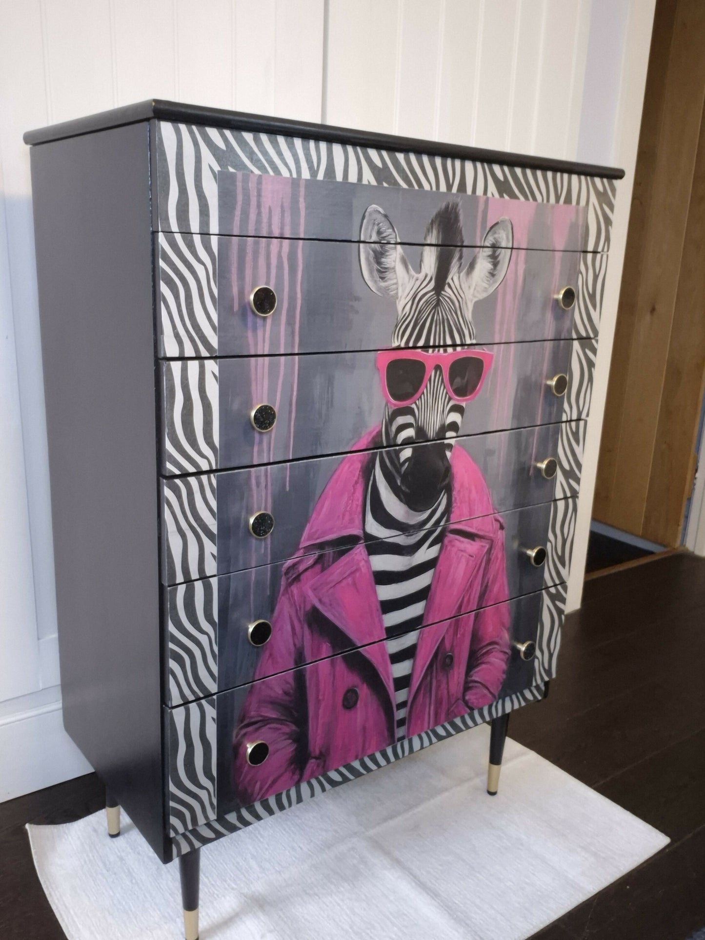 Upcycled Mid-Century Modern Chest of Drawers