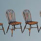 Set of Four Elm Wheel Back Windsor Chairs