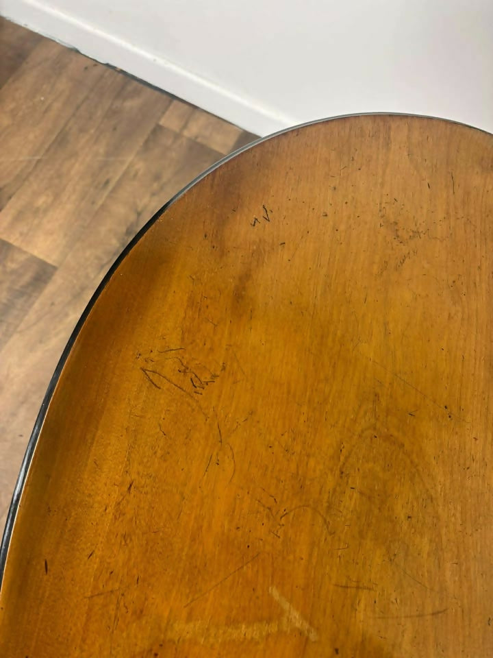 Victorian Mahogany Oval Tip Top Tripod Table (Top Secured in Fixed Position)