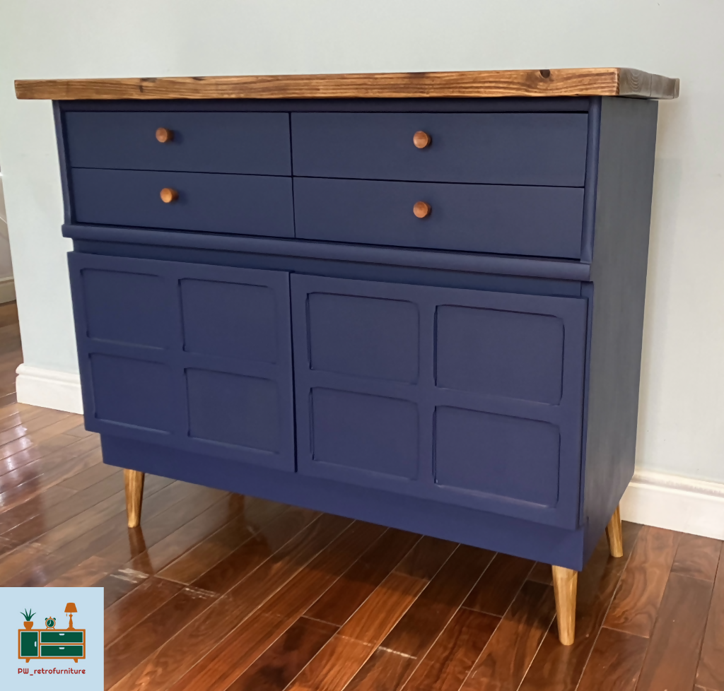 NOW SOLD! Nathan Squares Rustic Top Sideboard