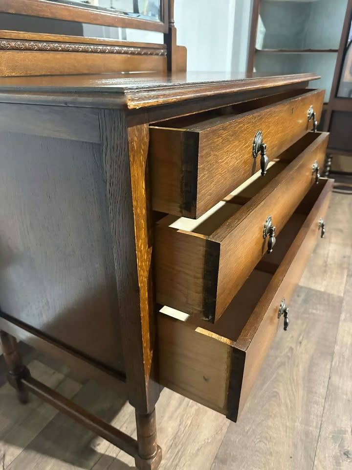 Vintage Oak Dressing Table