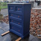 Tall Blue Chest of Drawers