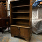 Vintage Oak Bookcase , Adjustable Shelves, With Keys For Bottom Cupboards.