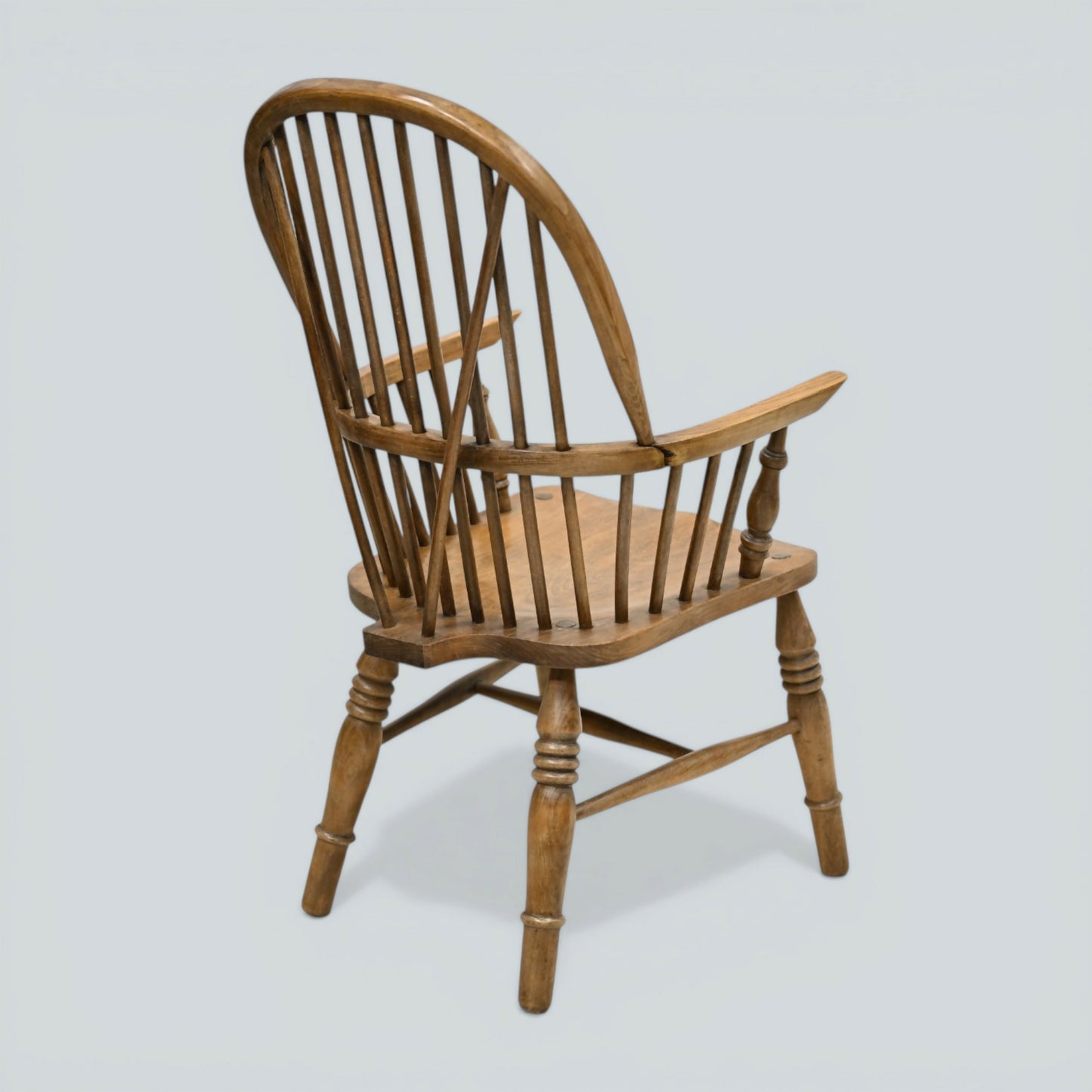 Stick Back Windsor Chair Elm and Beech Antique Bow Back Carver FREE UK Delivery*