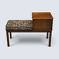 Hall Telephone Table/Seat With Cushion & Small Cupboard Vintage FREE UK Delivery