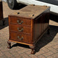 Large Vintage Mahogany Twin Pedestal Desk, Splits Into 3 Pieces For Easy Transportation