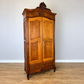 Wardrobe Antique French Style Oak Two Door Storage Carved Armoire LOT 6510