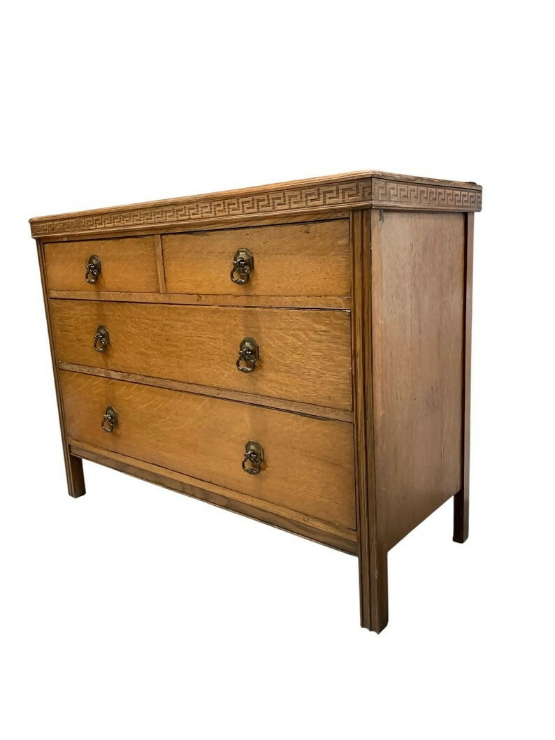 Antique Oak Art Deco period chest drawers