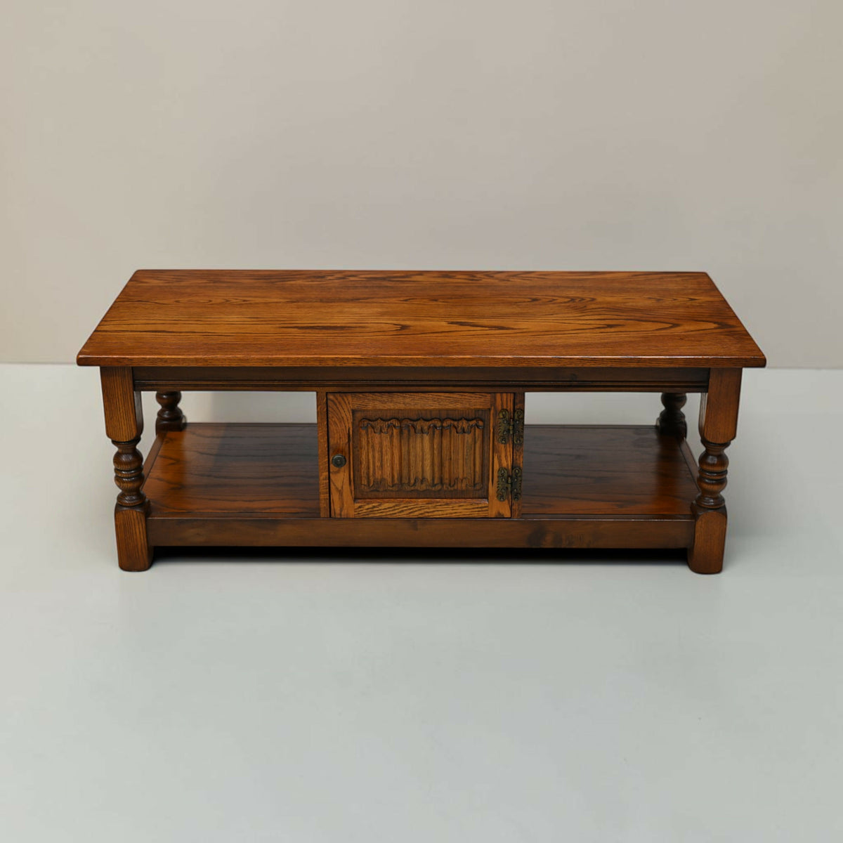 Old Charm Long Coffee Table Tudor Brown Centre Cupboard #1822 FREE UK Delivery*
