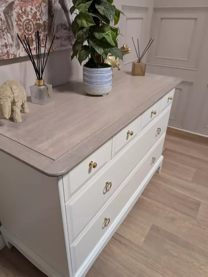 Professionally Sprayed Stag Minstrel 4 over 2 With Bleached Wood Tops , Stunning