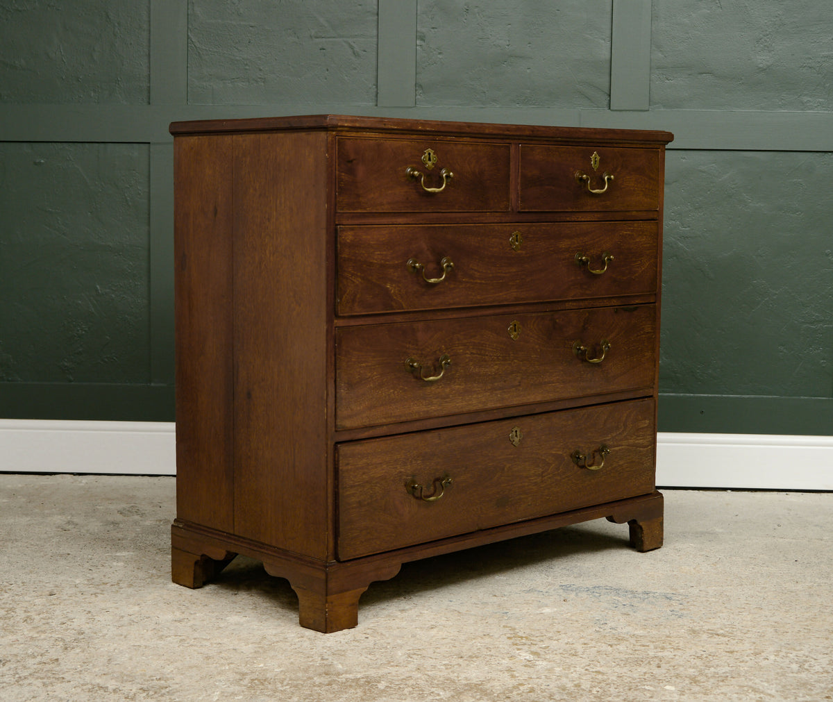 Large Georgian Oak Drawers - 2 Over 3