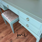 Refurbished vintage Stag Minstrel dressing table, dresser, drawers, pale blue green, upcycled, retro mid century - commissions available