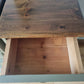 SOLD OUT Pair of Vintage Drawers finished in a Classic Hampton Olive Green with Stunning Wood Tops