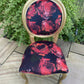 Pink and Gold Velvet Accent Chair