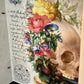 “Sold” Stunning Skull & Flowers Display Shelf, Bookcase