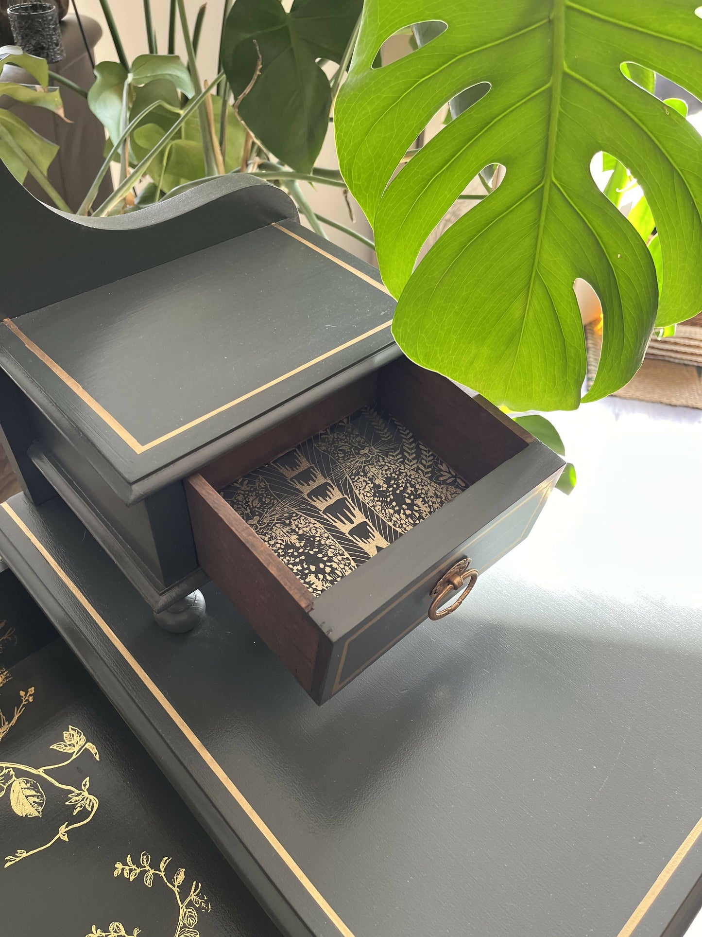 Black Edwardian Dressing Table