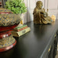 Large Black Antique Carved Sideboard