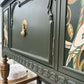 SOLD! Green Vintage sideboard Antique server Dresser buffet sideboard Victorian inspired reproduction