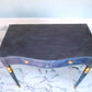 Navy Blue Vintage Console Hallway Table with Gold Accents