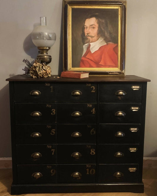 *sold* Faux Apothecary chest of drawers