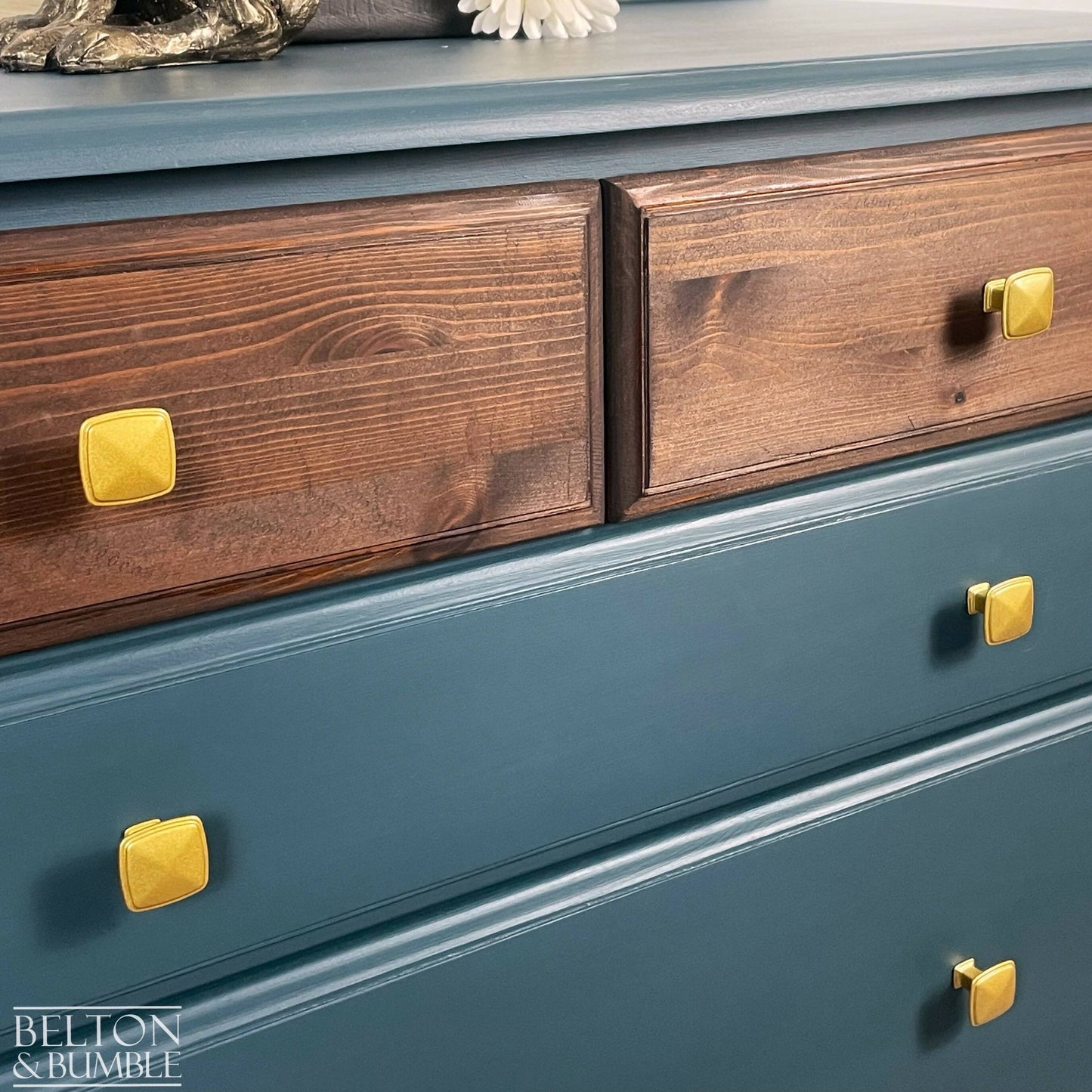 Blue Bedroom Vintage Drawers