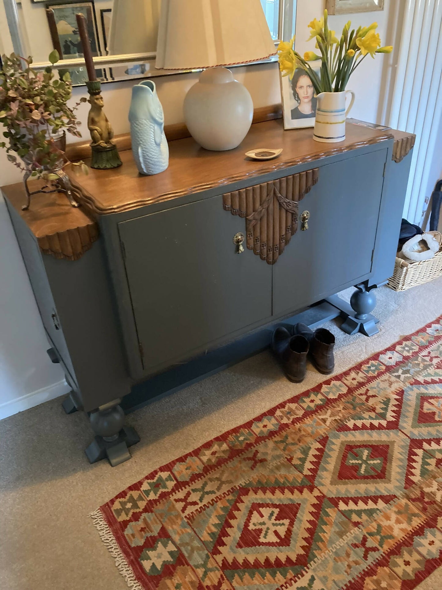 Art Deco Blue Sideboard