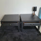 Pair of Black Vintage Bedside Cabinets