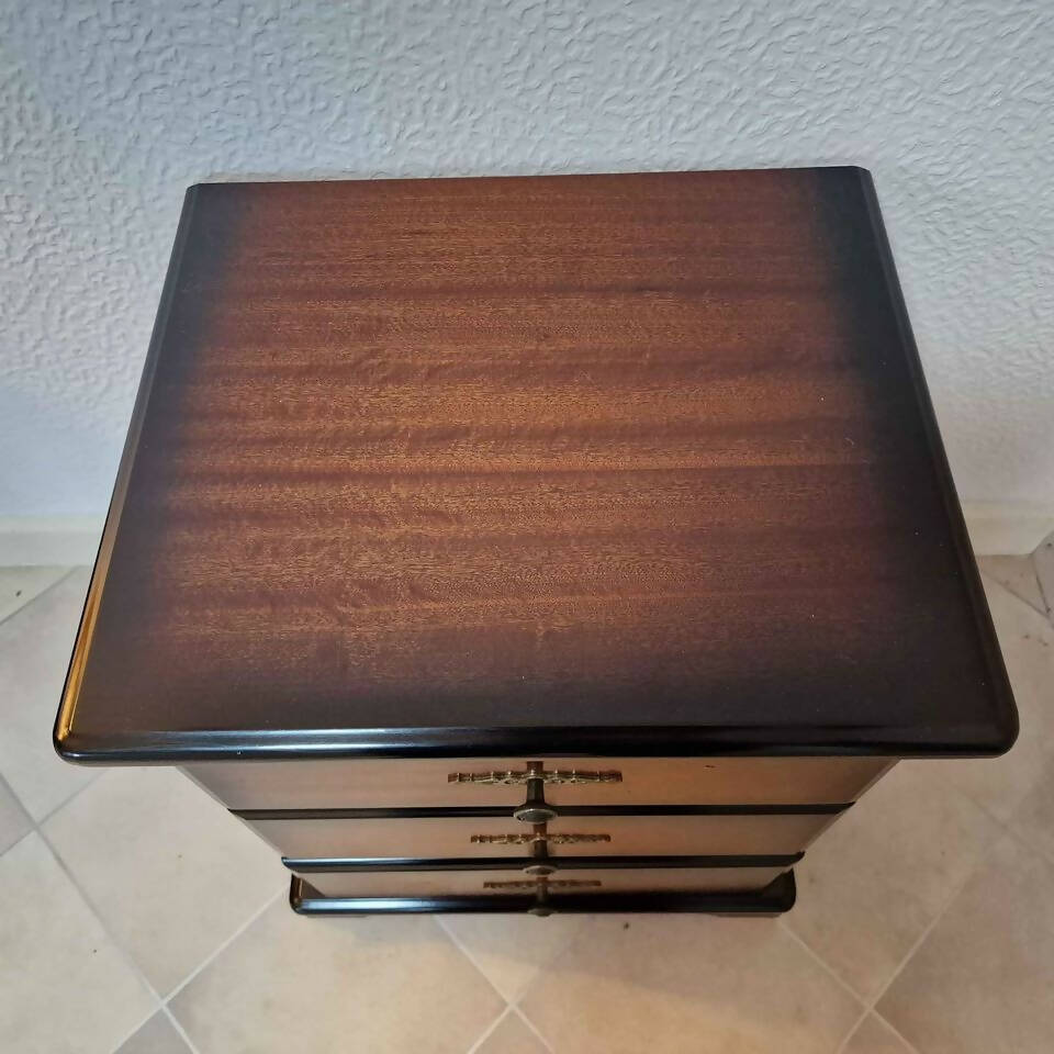 Heavy Solid Mahogany Bedside  Cabinet