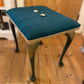 Beautiful Green & Gold stool. 44cms high, perfect for a dressing table.