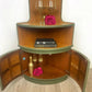 Nathan Teak Corner Unit in Green or Drinks Cabinet