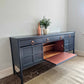 Large Nathan Squares Blue Drinks Cabinet / Media Sideboard