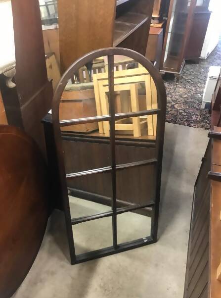 Antique Wooden Church Mirror