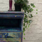 Maximalist Peacock bedside table