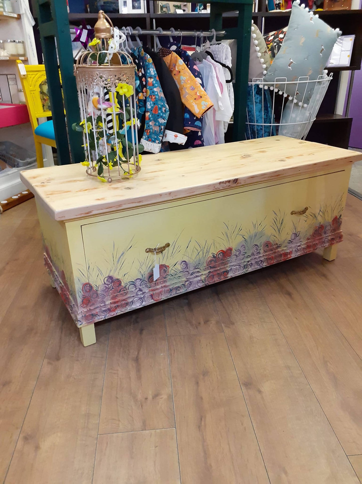 SOLD Country Garden Storage Bench