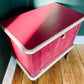 NOW SOLD Hand Painted Crimson Vintage/Modern Style Drinks Cabinet