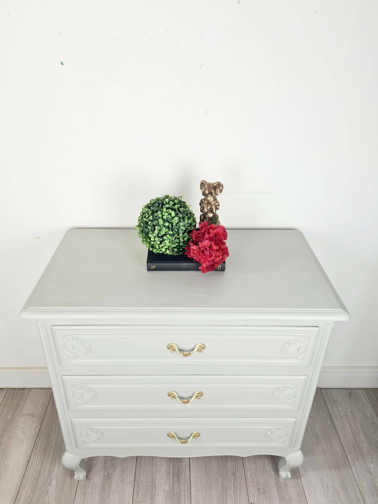 Grey French Vintage 3 Drawer Chest of Drawers