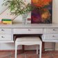 Stag minstrel dressing table in a whitewash, natural wood, rustic weathered finishing.