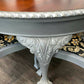 Vintage Victorian Claw And Ball Grey Mahogany Dining Table And 4 Chairs