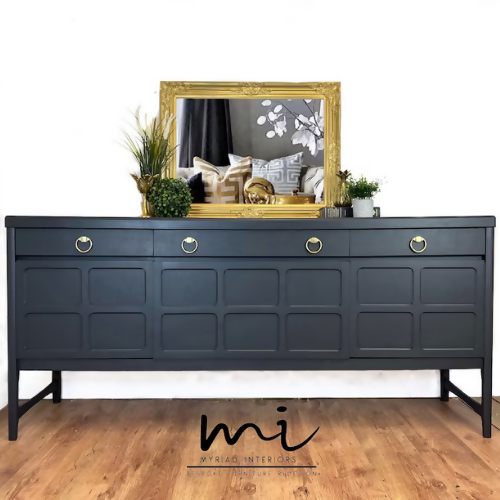 Made to order Mid century Nathan sideboard, drinks cabinet, large console, retro, vintage, mcm, dark grey, dresser, media unit - Commissions available