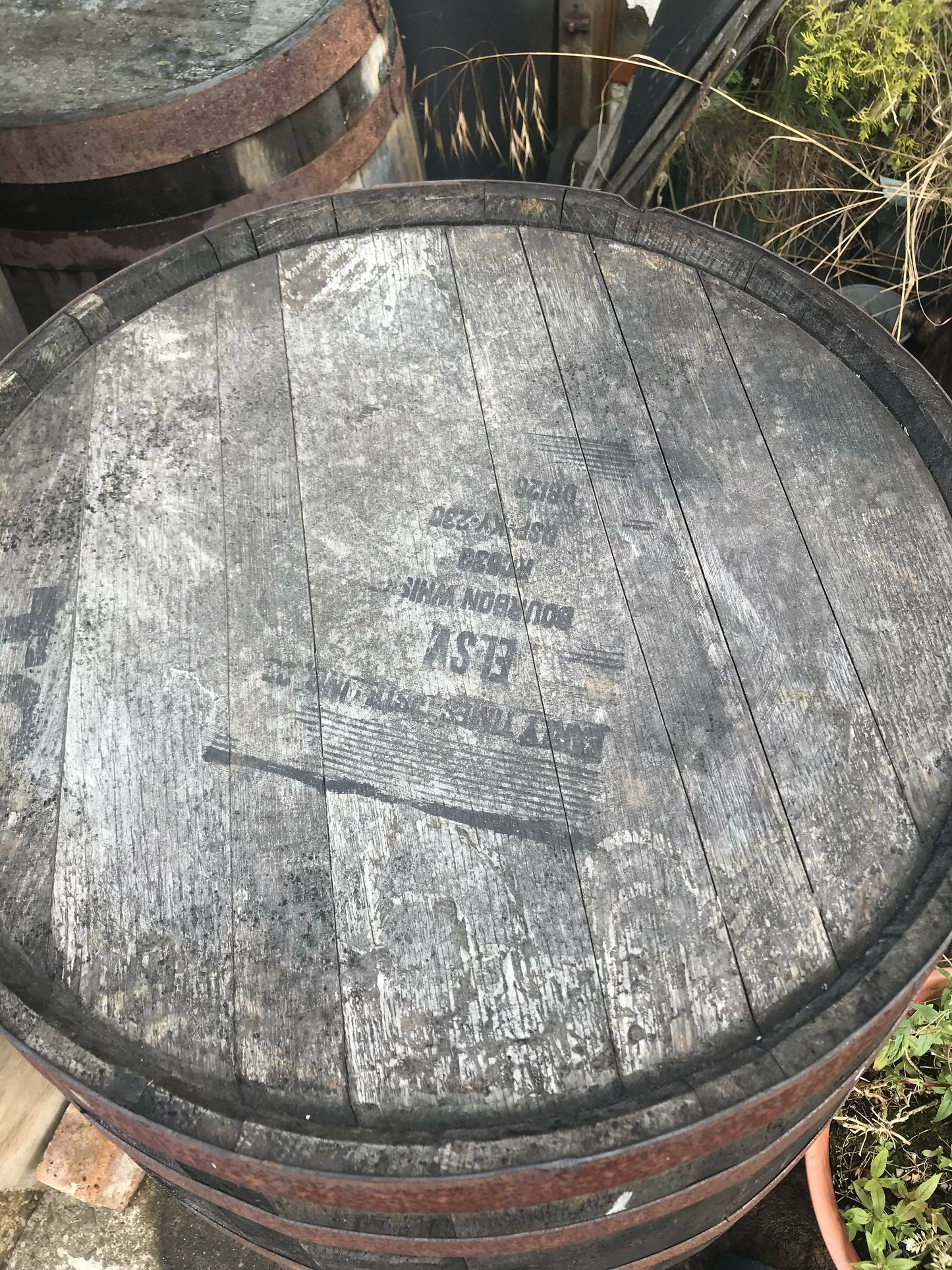 Vintage whiskey barrel